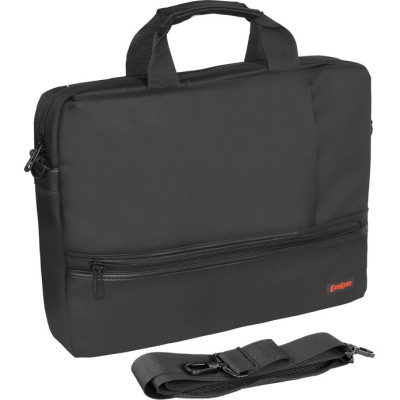 Сумка EXEGATE BUSINESSPRO EСС-115 BLACK, water resistant, черная, водоотталкивающий полиэстер, 15.6